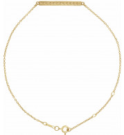 14K Yellow Patterned Bar Bracelet - BRC772102P