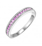 Gems One 10Kt White Gold Pink Sapphire (1/3 Ctw) Ring - FR1031-1W