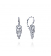 Gabriel & Co. 14k White Gold Lusso Diamond Drop Earrings - EG13645W45JJ