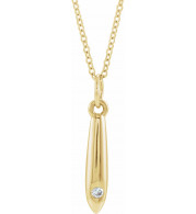 14K Yellow .03 CTW Diamond Geometric 16-18 Necklace - 86865612P