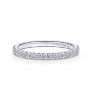 Gabriel & Co. 14k White Gold Contemporary Anniversary Wedding Band - WB14664R3W44JJ