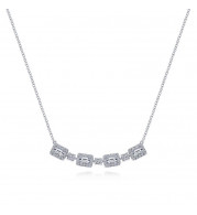 Gabriel & Co. 14k White Gold Lusso Diamond Necklace - NK6071W44JJ