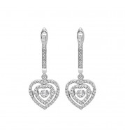 Gems One 14KT White Gold & Diamond Rhythm Of Love Fashion Earrings   - 1/2 ctw - ROL2018-4WCBK