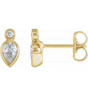 14K Yellow 1/3 CTW Diamond Bezel-Set Earrings - 86859601P