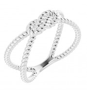 14K White Rope Knot Ring - 51641101P