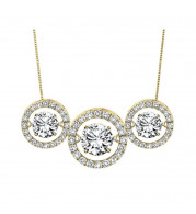 Gems One 14KT Yellow Gold & Diamond Rhythm Of Love Neckwear Pendant  - 1 ctw - ROL1091-4YC