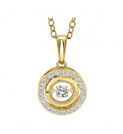 Gems One 14KT Yellow Gold & Diamond Rhythm Of Love Neckwear Pendant  - 1/6 ctw - ROL1194-4YC