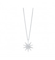 Gems One Silver Diamond (1/10 Ctw) Pendant - PD34407-SSSC