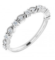 14K White 1/5 CTW Diamond Anniversary Band - 124183600P
