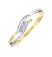Gems One 10Kt White Yellow Gold Diamond (1/20 Ctw) Ring - RG11809-1WYD