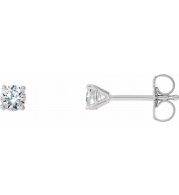 14K White 1/2 CTW Diamond 4-Prong Cocktail-Style Earrings - 297626108P