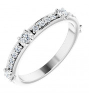 14K White 2.5 mm Round 1/2 CTW Diamond Anniversary Band - 123154604P
