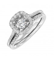 Gems One 14KT White Gold & Diamond Rhythm Of Love Fashion Ring   - 1/2 ctw - ROL1187-4WC