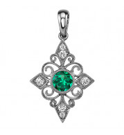 Stanton Color 14k Gold Emerald Pendant