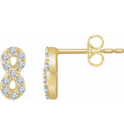 14K Yellow 1/6 CTW Diamond Infinity Earrings - 65277360001P