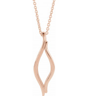 14K Rose Freeform 16-18 Necklace - 86741602P