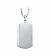 Gems One Steel Diamond Pendant - PD10061-STL