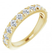 14K Yellow 1 CTW Diamond French-Set Anniversary Band - 1238836017P