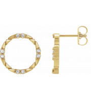 14K Yellow 1/5 CTW Diamond Geometric Earrings - 87018601P