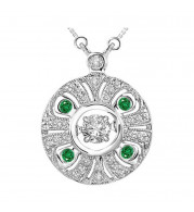 Gems One 14KT White Gold & Diamond Rhythm Of Love Neckwear Pendant   - 1/4 ctw - ROL1066-4WCE