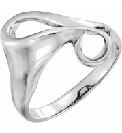 14K White Freeform Ring - 528219979P