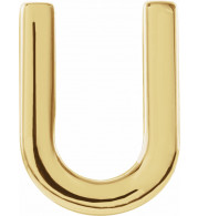 14K Yellow Single Initial U Earring - 86800222P