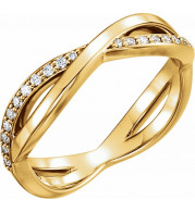 14K Yellow 1/5 CTW  Diamond Infinity-Inspired Ring - 122898601P