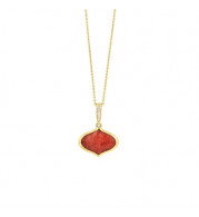 Kabana 14k Yellow Gold Mother of Pearl Inlay Pendant