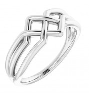 14K White Geometric Ring - 52006101P