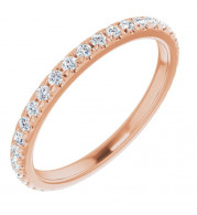 14K Rose 3/8 CTW Diamond French-Set Anniversary Band - 123570602P