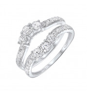 Gems One 14Kt White Gold Diamond (1/2Ctw) Ring - RG10279-4WD
