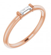 14K Rose 1/8 CTW Diamond Stackable Ring - 122887602P