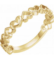 14K Yellow Heart Ring - 51574102P