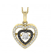 Gems One 14KT Yellow Gold & Diamond Rhythm Of Love Neckwear Pendant  - 3/8 ctw - ROL1018-4YCBLK