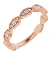 14K Rose 1/5 CTW Diamond Anniversary Band - 123093602P