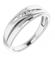 14K White 1/10 CTW Diamond 5-Stone Band - 12278960003P
