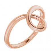 14K Rose Looped Bypass Ring - 52057103P