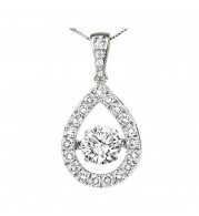 Gems One 14KT White Gold & Diamond Rhythm Of Love Neckwear Pendant    - 1/3 ctw - ROL1146-4WCT