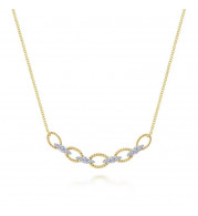 Gabriel & Co. 14k Two Tone Gold Hampton Diamond Necklace - NK6063M45JJ
