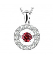 Gems One 14KT White Gold & Diamond Rhythm Of Love Neckwear Pendant   - 1/10 ctw - ROL1099-4WCR