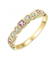 Gems One 10Kt Yellow Gold Diamond (1/10Ctw) & Syn Alexandrite (1/6 Ctw) Ring - FR1263-1YD
