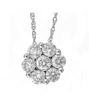 Gems One 14Kt White Gold Diamond (1/2Ctw) Pendant - PD32727-4WH