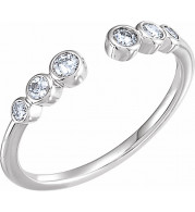 14K White 1/4 CTW Diamond Negative Space Ring - 123339600P