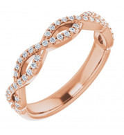 14K Rose 1/5 CTW Diamond Anniversary Band - 123104602P