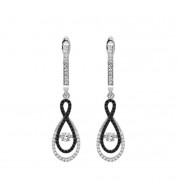 Gems One 14KT White Gold & Diamonds Stunning Fashion Earrings - 1/2 ctw - ROL2011-4WCBK