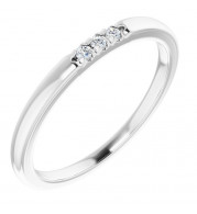 14K White .04 CTW Diamond Anniversary Band - 124030620P