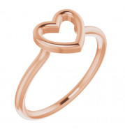 14K Rose Heart Ring - 51638103P