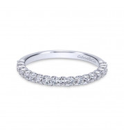 Gabriel & Co. 14k White Gold Contemporary Anniversary Wedding Band - WB10288W44JJ