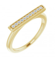 14K Yellow 1/10 CTW Diamond Bar Ring - 65182260000P