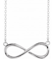14K White Infinity-Inspired 18 Necklace - 859471001P